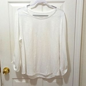 NWT Chico's the ultimate tee size 3 white alabaster 3/4 length sleeve